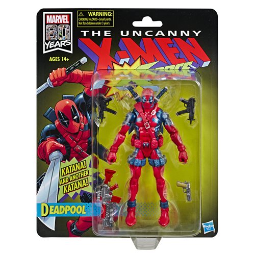 X-Men X-Force Retro Marvel Legends 6-Inch Deadpool Action Figure - Exclusive