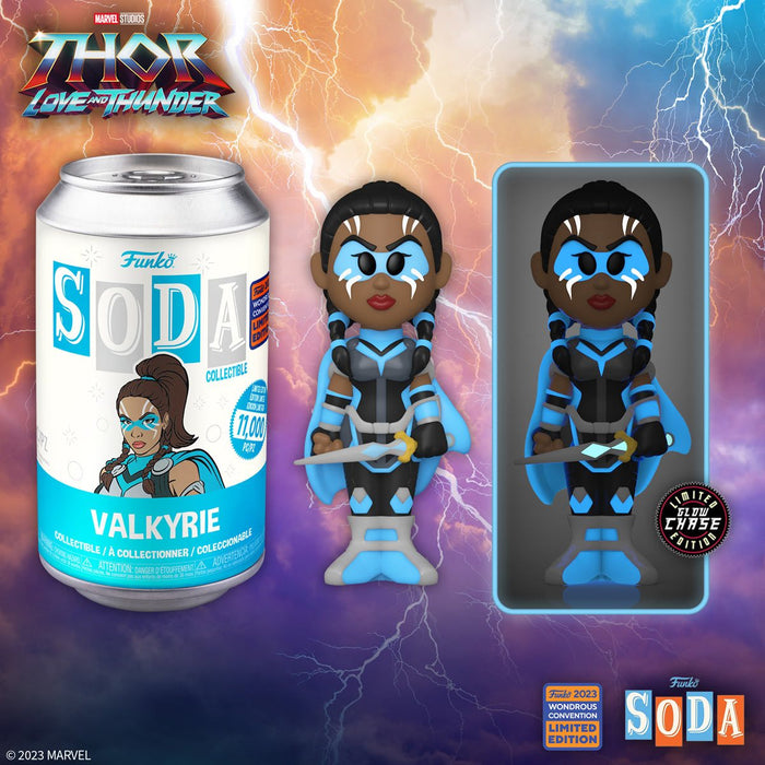 Thor: Love and Thunder Valkyrie Vinyl Funko Soda Figure - 2023 Convention Exclusive