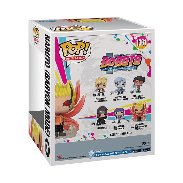 Boruto: Naruto Next Generations Naruto Baryon Mode Glow-in-the-Dark Super 6-Inch Pop! Vinyl Figure - AAA Anime Exclusive