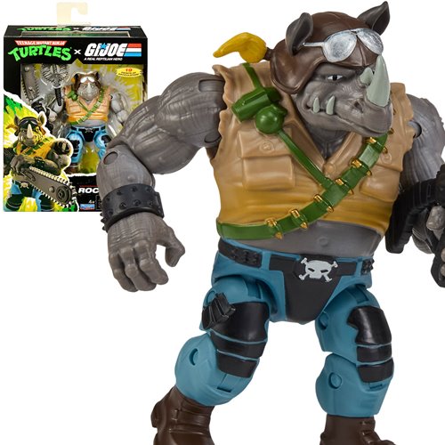 Teenage Mutant Ninja Turtles x G.I. Joe Rocksteady x Buzzer Action Figure