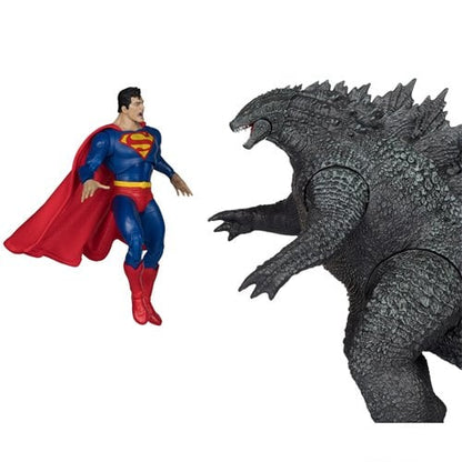 DC Multiverse Superman vs. Godzilla Megafig Justice League vs. Godzilla vs. Kong Action Figure 2-Pack, Not Mint