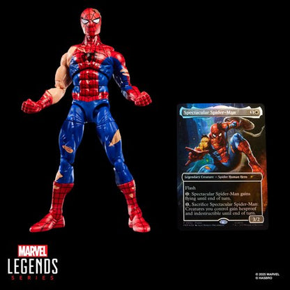 Spider-Man Marvel Legends Magic: The Gathering Battle-Damaged Spider-Man 6-Inch Action Figure and Card