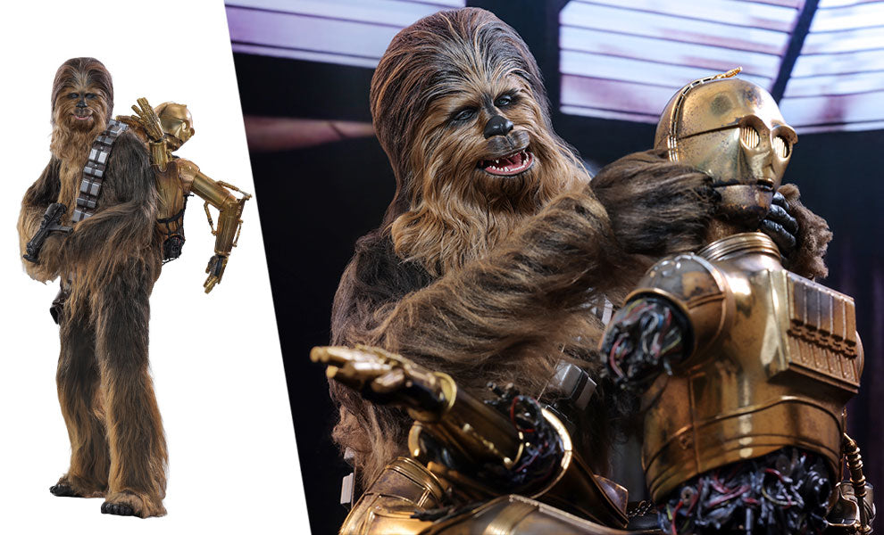 Chewbacca™ with Disassembled C-3PO™ Sixth Scale Figure by Hot Toys
