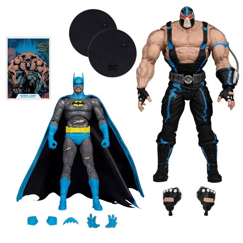 DC Multiverse: Knightfall Batman 7-Inch Scale Figure vs Bane Megafig Action Figure 2-Pack